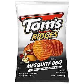 Tom's Potato Chips, 5 Oz | 3 Count (Mesquite BBQ) - Specialty Snack by Tom's