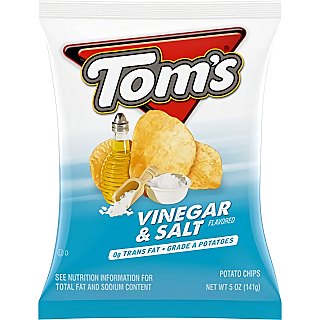 Tom's Vinegar Potato Chips 5 Oz Large Bags | 3 Count - Specialty Snack by Tom's
