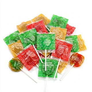 Tootsie Fall Candy Favorites | Caramel Apple Pops 1 lb Bag - Specialty Snack by Tosstie Roll