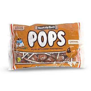 Tootsie Roll Limited Edition Caramel Pops, 12.46 Oz Laydown Bag - Specialty Snack by Tootsie Roll