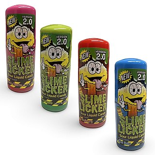Toxic Waste Slime Licker V2 4 Flavors: Black Cherry, Strawberry, Blue Raspberry and Green Apple - Specialty Snack by Tribeca Curations