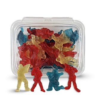 Toy Army Soldier Gummies 1 lb Tub, Red, White & Blue (Cherry, Blue Raspberry and Pineapple) - Specialty Snack by TRIBECA CURATIONS