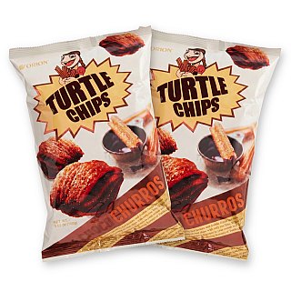 Turtle Chips Korean 4-Layer Crispy Snack Chips, 2 Pack | Choco Churro - Specialty Snack by Turtle Chips
