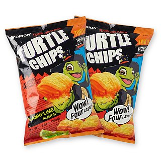 Turtle Chips Korean 4-Layer Crispy Snack Chips, 2 Pack | Flamin' Lime - Specialty Snack by Turtle Chips