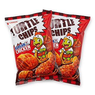 Turtle Chips Korean 4-Layer Crispy Snack Chips, 2 Pack | Korean Style Chicken - Specialty Snack by Turtle Chips