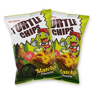 Turtle Chips Korean 4-Layer Crispy Snack Chips, 2 Pack | Matcha Choco - Specialty Snack by Turtle Chips