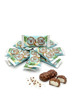 Twin Bing Chocolate Candy Bars – 12 Pack | Coconut - Specialty Snack by Twin Bing
