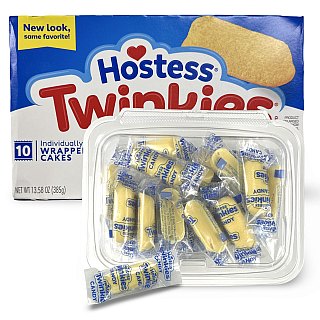 Twinkie Chocolate and Snack Cakes Combo, 10 Cakes & 1 Tub (8 oz, ~20 Pieces) - Specialty Snack by Hostess