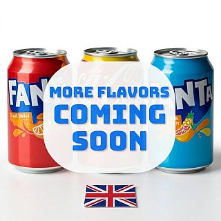 U.K. Imported Limited Edition Flavored Sodas |  4 Cans Per Order | Fanta Orange - Specialty Snack by Coke