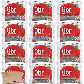 Ubr Oatmeal Chocolate Chip Granola Cookie Bars School Snacks | 2.2 Ounce | Pack of 12 - Specialty Snack by Tribeca Curations