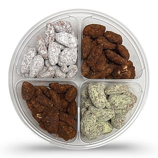 Ultimate Candy & Treats Variety Tray – 1 lb, Glazed Pecan Halves in Cinnamon, Angel Honey and Key Lime