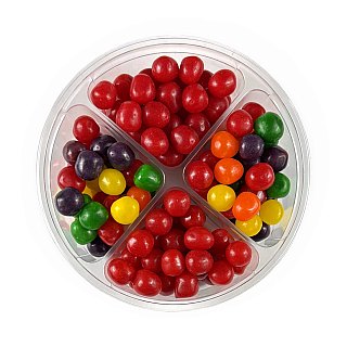 Ultimate Candy Variety Tray – Over 1 lb, Black & White Pina Colada and Black Cherry Sours Mix - Specialty Snack by Tribeca Curations