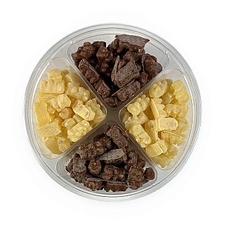 Ultimate Candy & Treats Variety Tray – Over 1 lb, Gourmet Chocolate-Covered Swedish Gummy Bears - Specialty Snack by Tribeca Curations