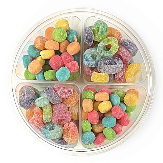 Ultimate Candy Variety Tray – Over 1 lb, Gourmet Gummy Poppers and Loops - Specialty Snack by Tribeca Curations