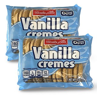 Uncle Al's Vanilla Cremes Cookies, 5 Oz, 2 Packs - Specialty Snack by Uncle Al's