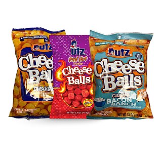 Utz Cheese Balls – 5 Pack Case | Choose Original Cheese, Hot or Bacon Ranch | Single Flavor Case - Specialty Snack by Utz