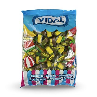 Vidal Imported 1 Kg Bags (2.2 Lbs) Swedish Scandinavian Candy | Kiwi Licorice Slices - Specialty Snack by Vidal