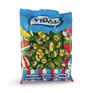 Vidal Imported 1 Kg Bags (2.2 Lbs) Swedish Scandinavian Candy | Lemon Lime Licorice Slices - Specialty Snack by Vidal