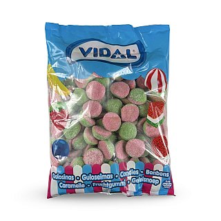 Vidal Imported 1 Kg Bags (2.2 Lbs) Swedish Scandinavian Candy | Sour Watermelon Bombs - Specialty Snack by Vidal