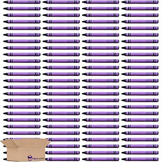 Violet (Purple) Crayon Bulk Value Pack   | 100 Count - Specialty Snack by Tribeca Curations