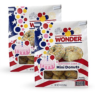 Wonder Mini Donuts, 10 oz Bags | Birthday Cake (2 Bags) - Specialty Snack by WONDER