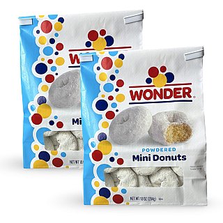 Wonder Mini Donuts – 10 oz Bags |  Powdered Sugar (2 Bags) - Specialty Snack by Wonder
