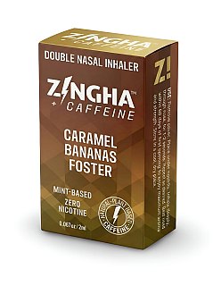 Z!NGHA Double Herbal Inhalers | Aromatherapy Nasal Inhaler, Caffeinated Caramel Banana - Specialty Snack by Z!NGHA