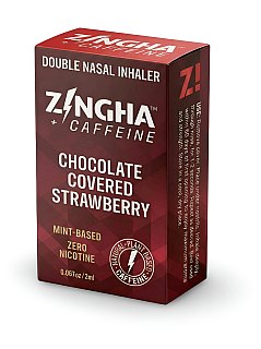 Z!NGHA Double Herbal Inhalers | Aromatherapy Nasal Inhaler, Caffeinated Choc Strawberry - Specialty Snack by Z!NGHA