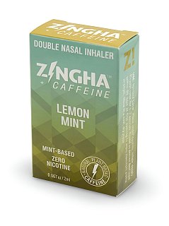 Z!NGHA Double Herbal Inhalers | Aromatherapy Nasal Inhaler, Caffeinated Lemon Mint - Specialty Snack by Z!NGHA