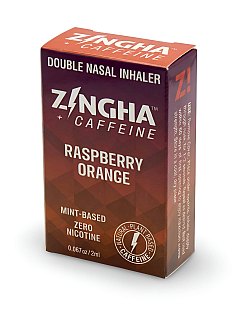 Z!NGHA Double Herbal Inhalers | Aromatherapy Nasal Inhaler, Caffeinated Razz Orange - Specialty Snack by Z!NGHA