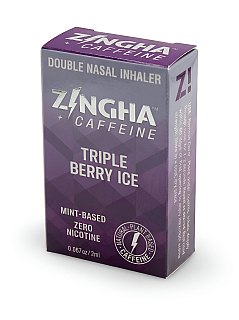Z!NGHA Double Herbal Inhalers | Aromatherapy Nasal Inhaler, Caffeinated Triple Berry - Specialty Snack by Z!NGHA
