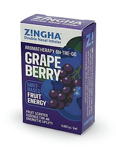 Z!NGHA Double Herbal Inhalers | Aromatherapy Nasal Inhaler, Grape Berry - Specialty Snack by Z!NGHA