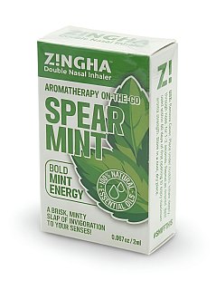 Z!NGHA Double Herbal Inhalers | Aromatherapy Nasal Inhaler, Spearmint - Specialty Snack by Z!NGHA