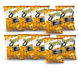 Zapp's Potato Chips 10 Pack – 1.5 oz Bags | Jazzy Cheez Curls - Specialty Snack by Zapps