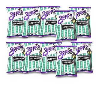 Zapp's Potato Chips 10 Pack – 1.5 oz Bags | Salt & Vinegar - Specialty Snack by Zapps