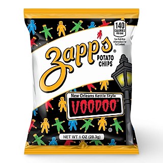 Zapp's Voodoo New Orleans Kettle Style Potato Chips, 1 oz Single Serve Bags, 60 Count Case, Bold Louisiana Snack - Specialty Snack by Zapps