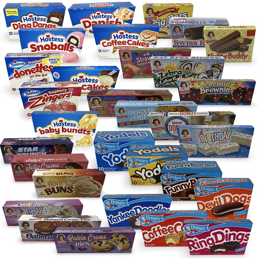10-Box Snack Cake Mystery Mega Pack | Full Retail Boxes Featuring Hostess, Little Debbie, Wonder & Drake’s | Surprise Variety Gift Box - Specialty Snack by Hostess