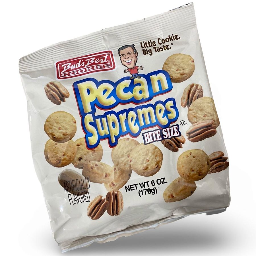 2x Bud's Best Bite Size Pecan Supremes Cookies, 6 Oz Bags - Specialty Snack by Bud's Best
