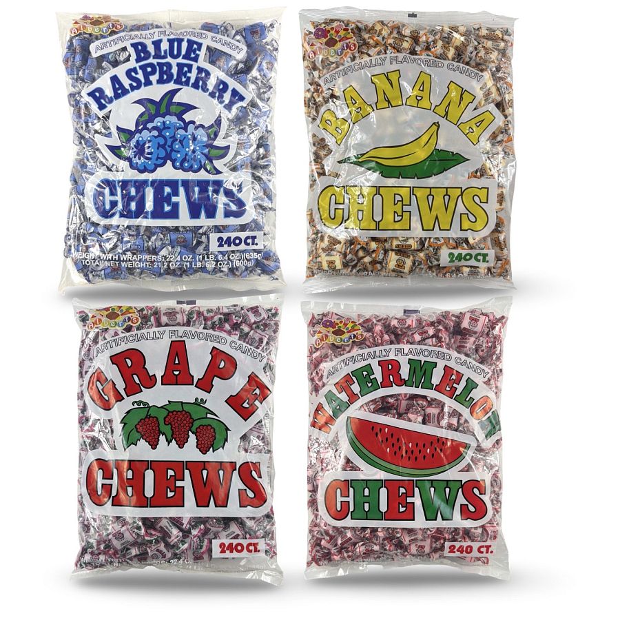 Albert's Fruit Chews – Classic Chewy Candy 240 Ct Bag | Choose from 16 Flavors | Individually Wrapped - Specialty Snack by Albert's