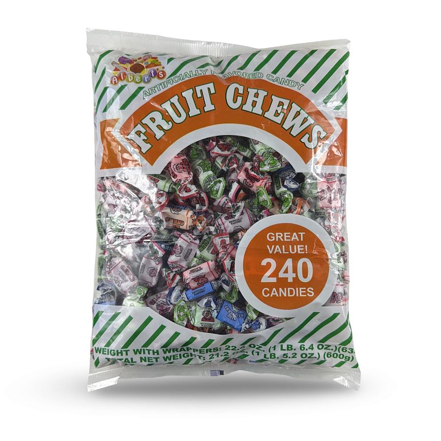 Albert's Fruit Chews – Classic Chewy Candy 240 Ct Bag | Individually Wrapped, Assorted Fruit - Specialty Snack by Albert's