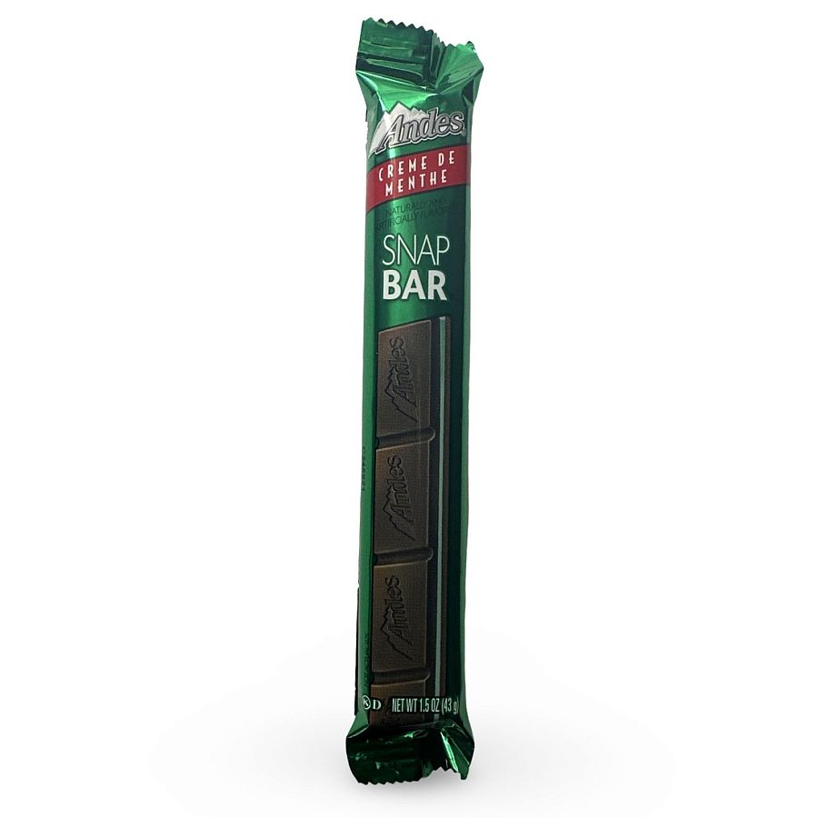 Andes Creme de Menthe Smooth Mint Chocolates Full Size Snap Bars - Specialty Snack by Andes Candies