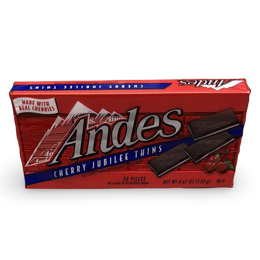 Andes Smooth Mint Chocolates – 28 Piece Boxes, 4 Packs | Cherry Jubilee - Specialty Snack by Andes Candies