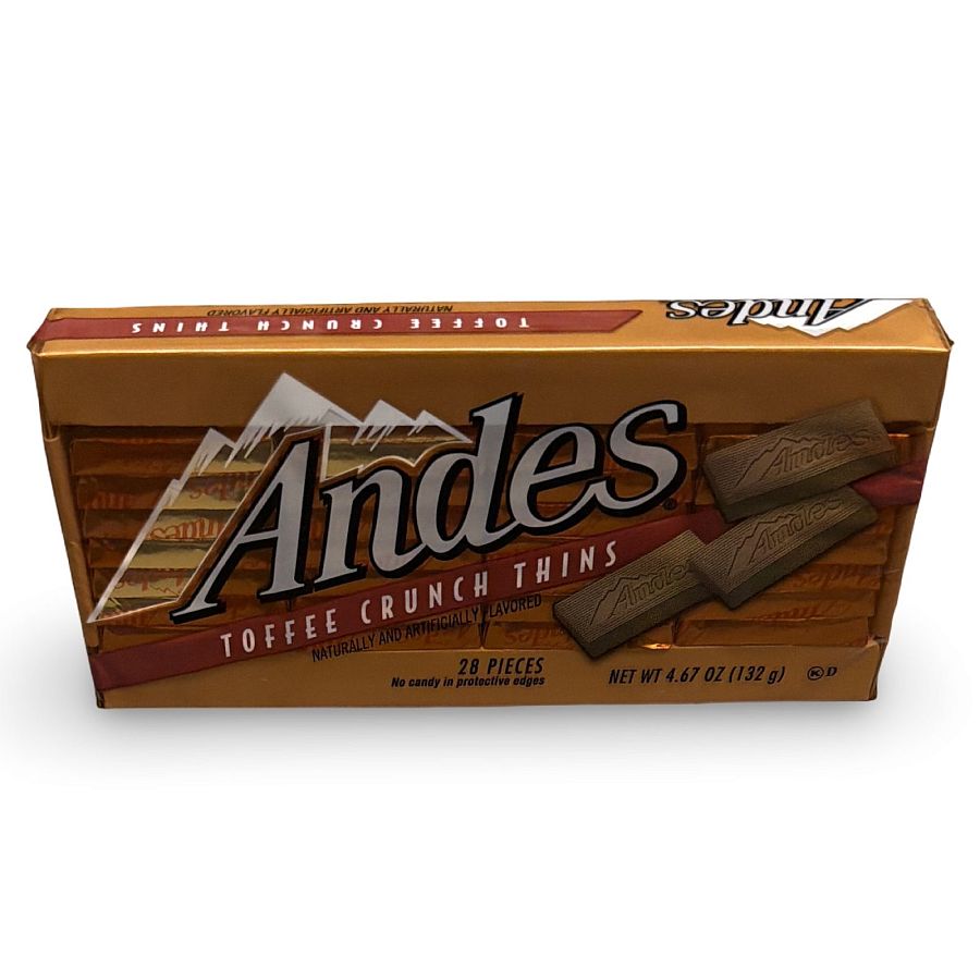 Andes Smooth Mint Chocolates – 28 Piece Boxes, 4 Packs | Toffee Crunch - Specialty Snack by Andes Candies