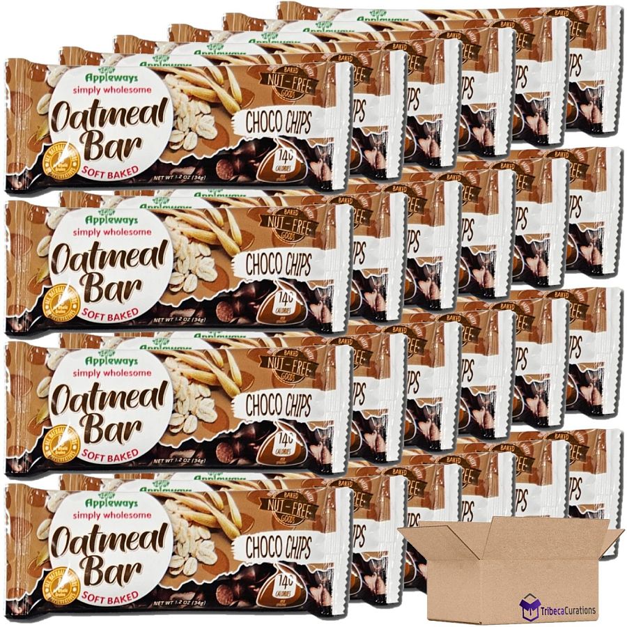 Appleways Chocolate Chip Oatmeal Bar School Snacks | 1.2 Ounce | Pack of 24 - Specialty Snack by Appleways
