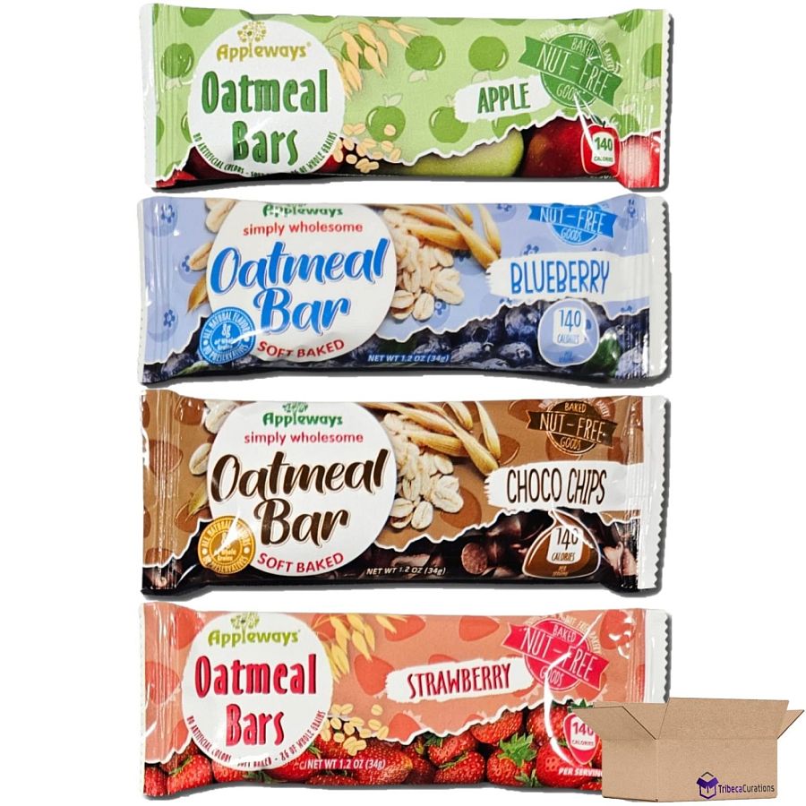 Appleways Oatmeal Bar Value Pack | 1.2 Ounce | Pack of 24 (Variety Pack) - Specialty Snack by Appleways