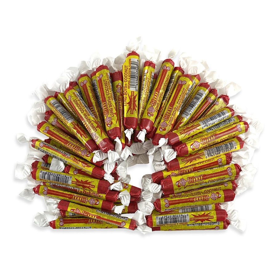 Atkinsons Coconut Long Boys Nostalgic Chewy Coconut Caramel Candy ~ 2 Lbs - Specialty Snack by Atkinson's