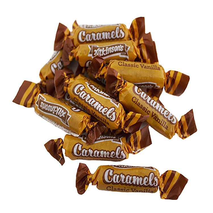 Atkinson's Nostalgic Vanilla Caramels, 12 oz. Bag, New Orleans Caramels - Specialty Snack by Atkinson's