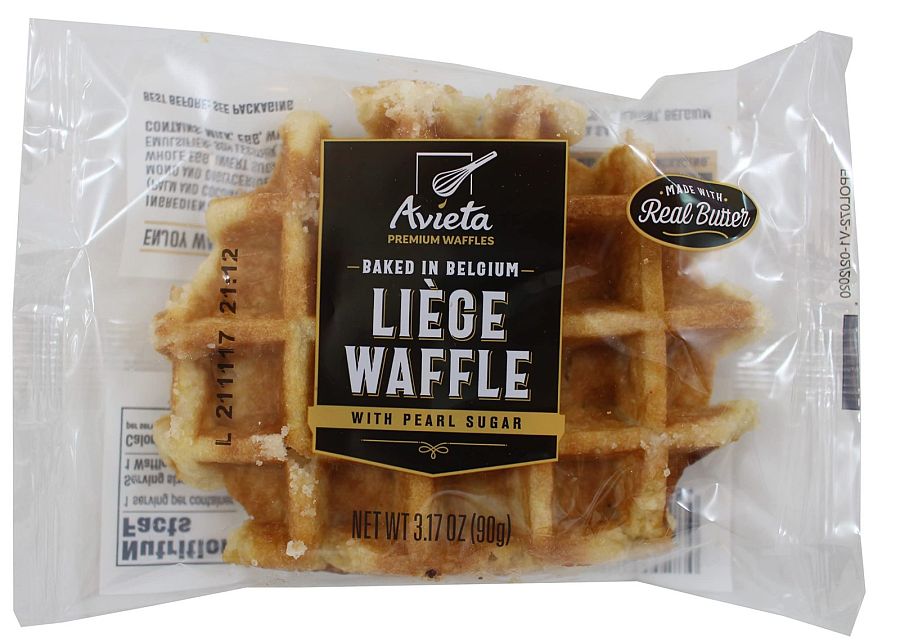 Avieta Belgian Pearl Sugar Waffles, Individually Packed 3.17 Ounce, 12 Pack - Specialty Snack by Avieta
