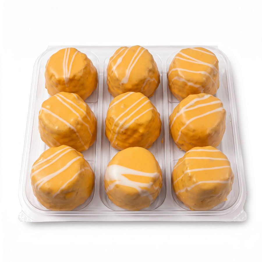 Bakery Cake Bites | 9 Pack Mini Cake Bites | Pumpkin Spice - Specialty Snack by Carlotta's Bakery
