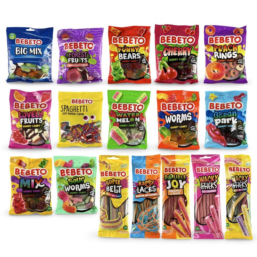 Bebeto Gummy  NEW FLAVOR 02 Candy, Halal Certified, 2.65 Oz (Case of 12) - Specialty Snack by Bebeto